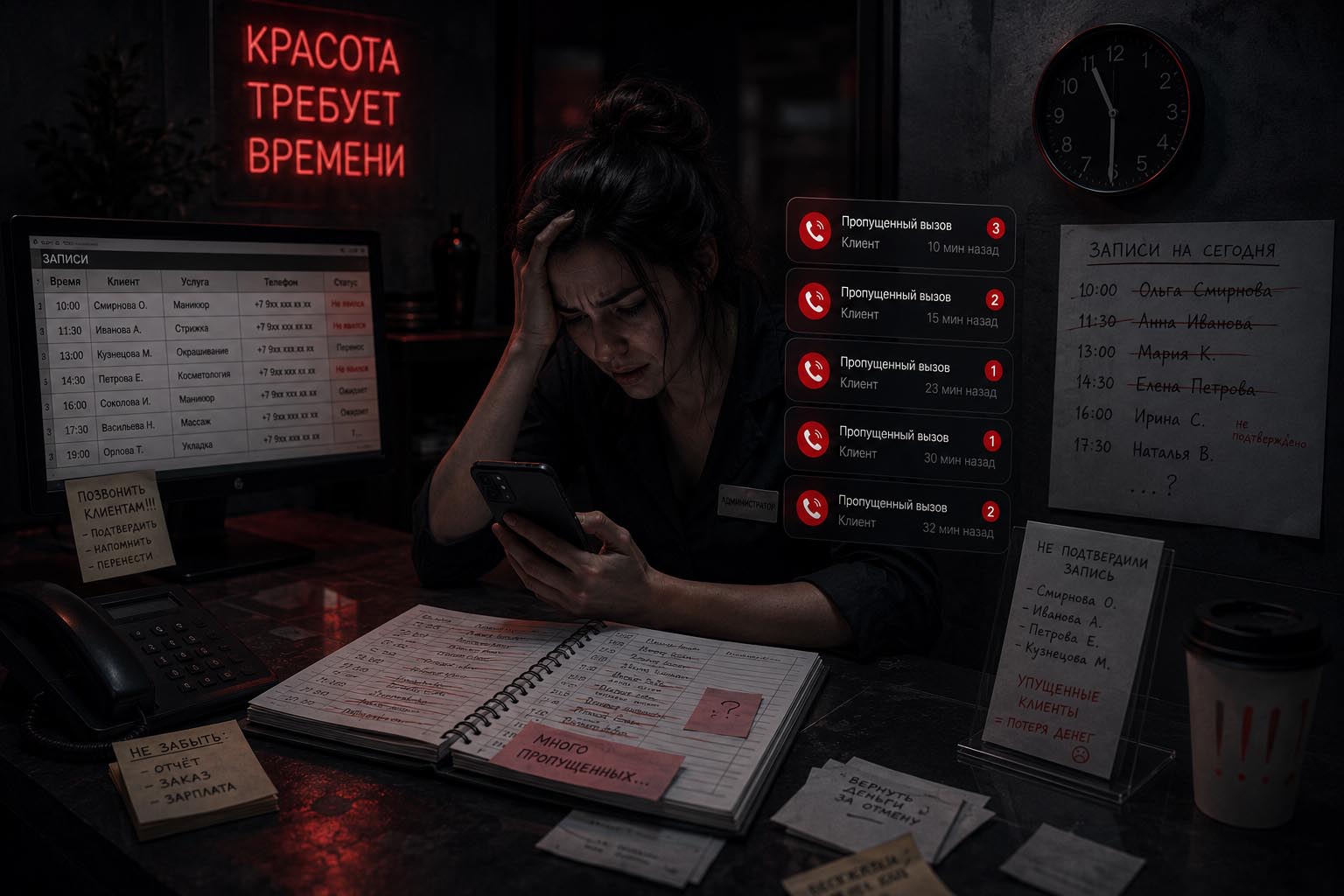 Потери без онлайн записи